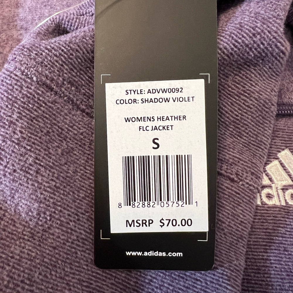 Adidas Purple Sweatshirt with High Collar and Full Zip - Picture 14 of 16